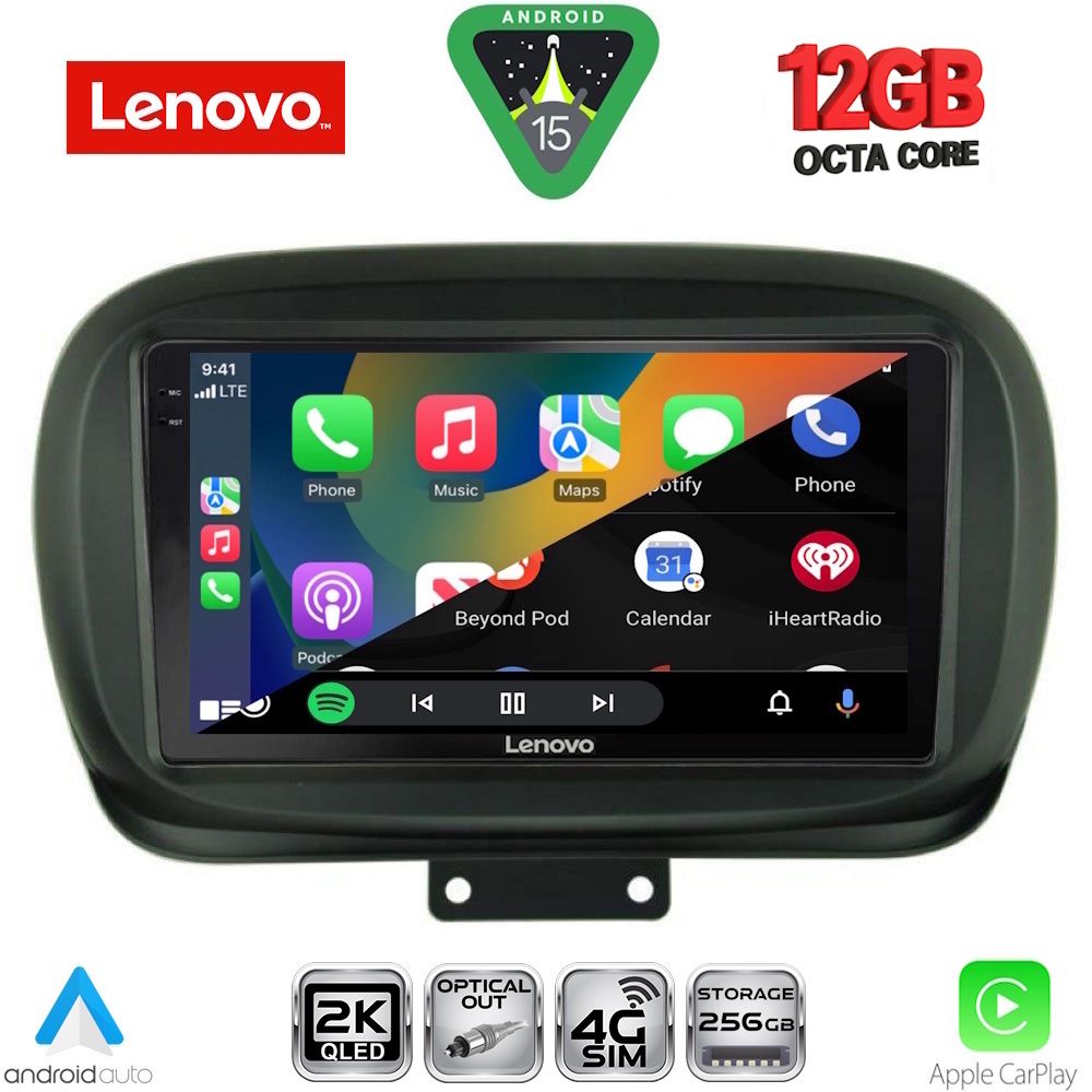 LENOVO SSZ 12134_CPA (9inc) MULTIMEDIA TABLET for FIAT 500Χ mod. 2014-2024 LENOVO SSZ 12134_CPA (9inc) MULTIMEDIA TABLET for FIAT 500Χ mod. 2014-2024
