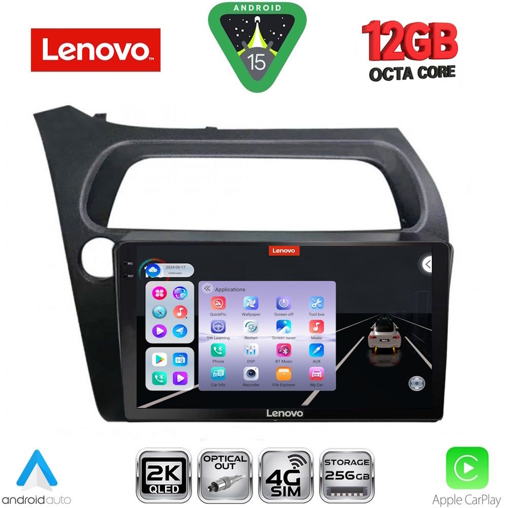 LENOVO SSZ 12189_CPA (9inc) MULTIMEDIA TABLET for HONDA CIVIC 3D-5D mod. 2006-2012 LENOVO SSZ 12189_CPA (9inc) MULTIMEDIA TABLET for HONDA CIVIC 3D-5D mod. 2006-2012