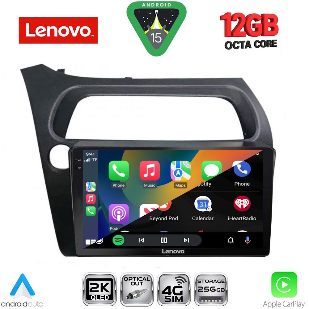 LENOVO SSZ 12189_CPA (9inc) MULTIMEDIA TABLET for HONDA CIVIC 3D-5D mod. 2006-2012 LENOVO SSZ 12189_CPA (9inc) MULTIMEDIA TABLET for HONDA CIVIC 3D-5D mod. 2006-2012