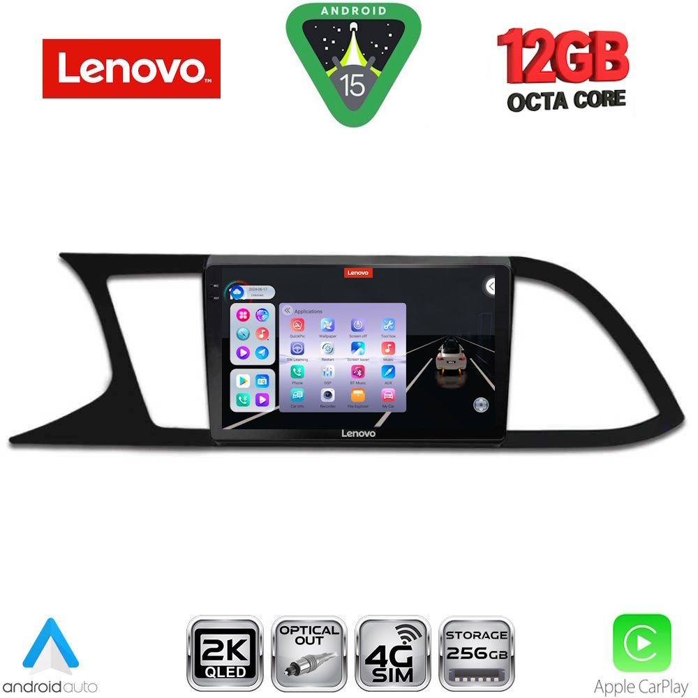 LENOVO SSZ 12575_CPA (9inc) MULTIMEDIA TABLET for SEAT LEON mod. 2012-2021 LENOVO SSZ 12575_CPA (9inc) MULTIMEDIA TABLET for SEAT LEON mod. 2012-2021