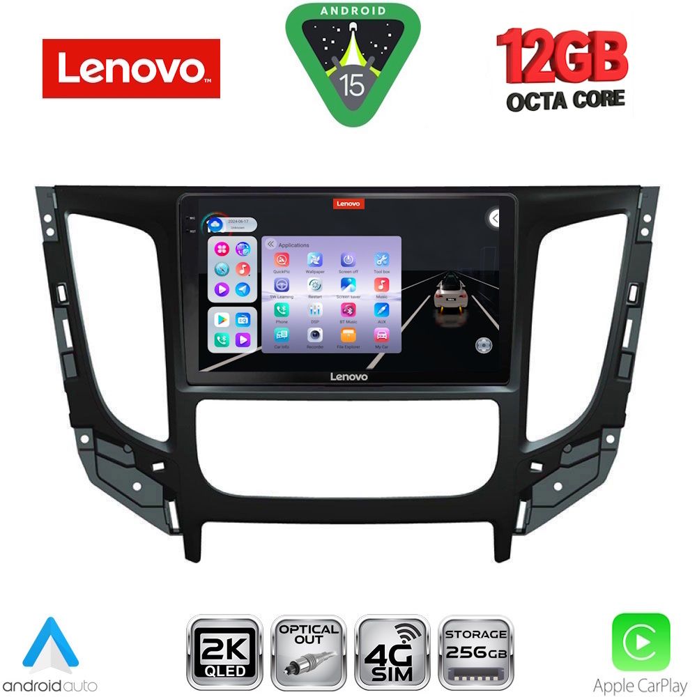 LENOVO SSZ 12437_CPA CLIMA (9inc) MULTIMEDIA TABLET for MITSUBISHI L200 mod. 2015-2019 with CLIMA LENOVO SSZ 12437_CPA CLIMA (9inc) MULTIMEDIA TABLET for MITSUBISHI L200 mod. 2015-2019 with CLIMA