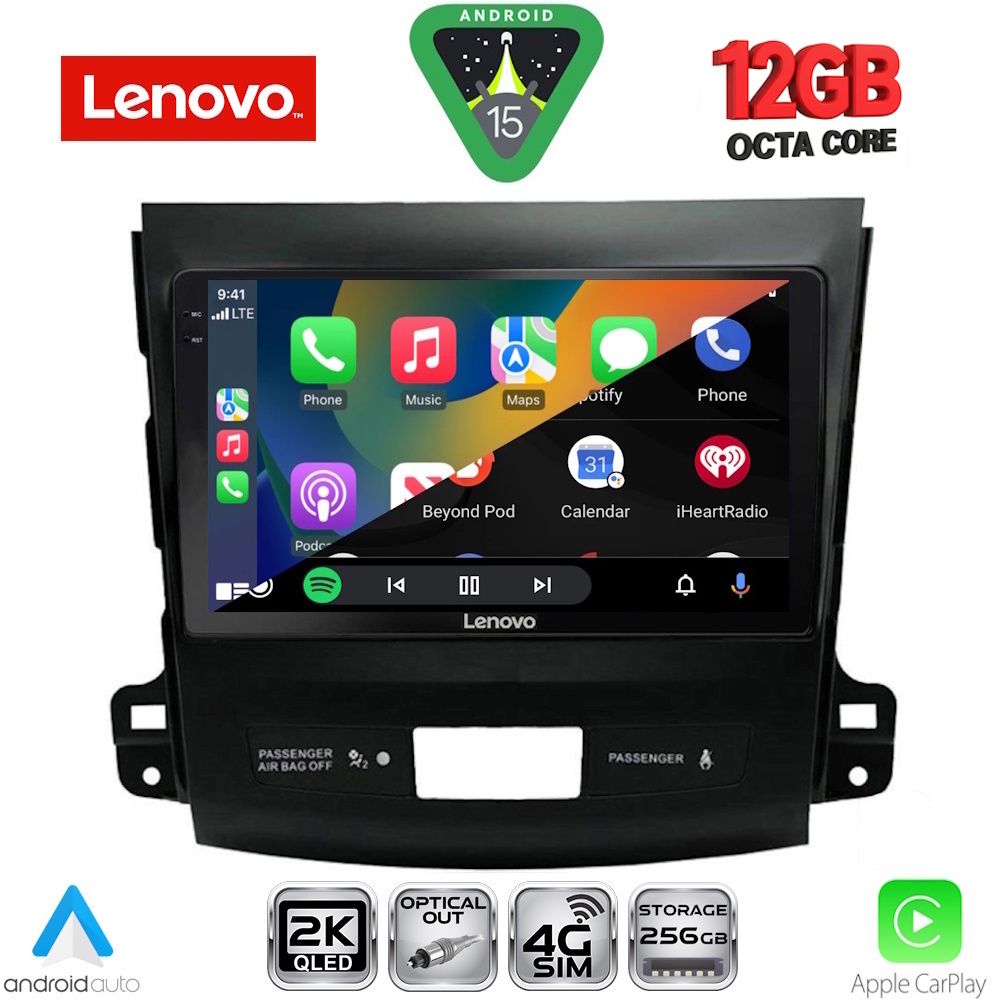 LENOVO SSZ 12442_CPA (9inc) MULTIMEDIA TABLET for CITROEN C-CROSSER | MITSUBISHI OUTLANDER | PEUGEOT 4007 mod. 2006-2012 LENOVO SSZ 12442_CPA (9inc) MULTIMEDIA TABLET for CITROEN C-CROSSER | MITSUBISHI OUTLANDER | PEUGEOT 4007 mod. 2006-2012