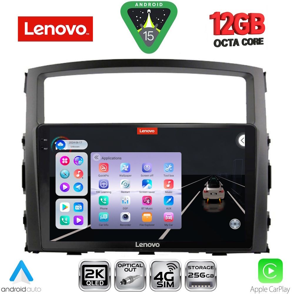 LENOVO SSZ 12446_CPA (9inc) MULTIMEDIA TABLET for MITSUBISHI PAJERO mod. 2006-2013 LENOVO SSZ 12446_CPA (9inc) MULTIMEDIA TABLET for MITSUBISHI PAJERO mod. 2006-2013