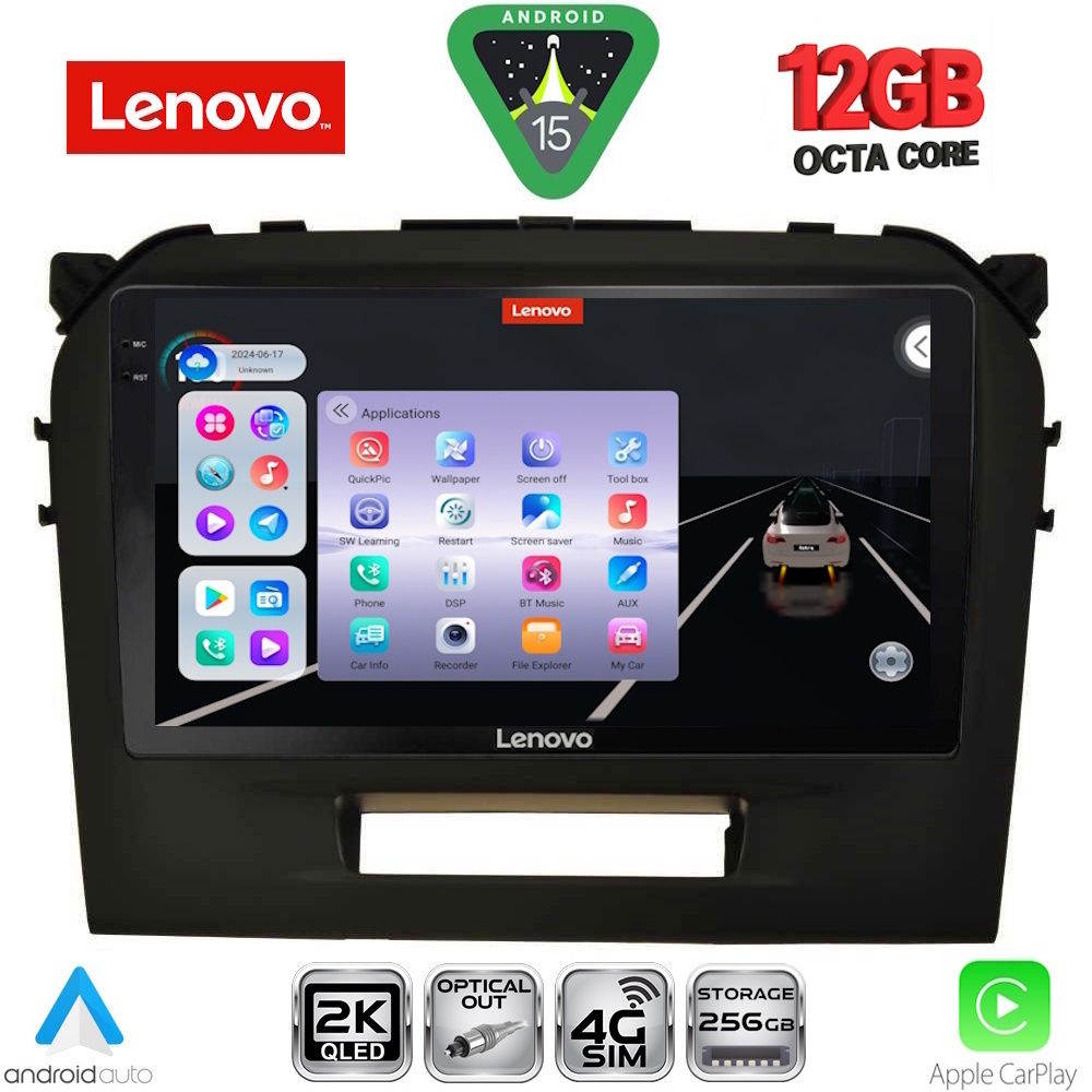 LENOVO SSZ 12697BL_CPA (9inc) MULTIMEDIA TABLET for SUZUKI VITARA mod. 2016-2025 (BLACK) LENOVO SSZ 12697BL_CPA (9inc) MULTIMEDIA TABLET for SUZUKI VITARA mod. 2016-2025 (BLACK)