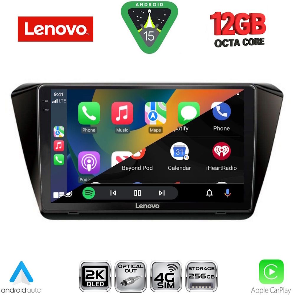 LENOVO SSZ 12605_CPA (10inc) MULTIMEDIA TABLET for SKODA SUPERB mod. 2015-2023 LENOVO SSZ 12605_CPA (10inc) MULTIMEDIA TABLET for SKODA SUPERB mod. 2015-2023