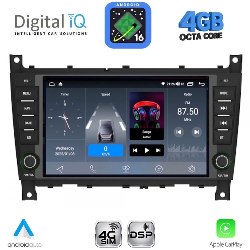 DIGITAL IQ BLG 493_CPA (7" DECK) MULTIMEDIA SYSTEM for MERCEDES C W203 – CLK W209 mod. 2004-2008 DIGITAL IQ BLG 493_CPA (7" DECK) MULTIMEDIA SYSTEM for MERCEDES C W203 – CLK W209 mod. 2004-2008