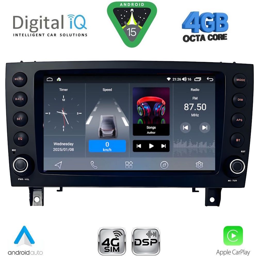 DIGITAL IQ BLG 496_CPA (8" DECK) MULTIMEDIA SYSTEM for MERCEDES SLK (R171) mod. 2004-2010 DIGITAL IQ BLG 496_CPA (8" DECK) MULTIMEDIA SYSTEM for MERCEDES SLK (R171) mod. 2004-2010