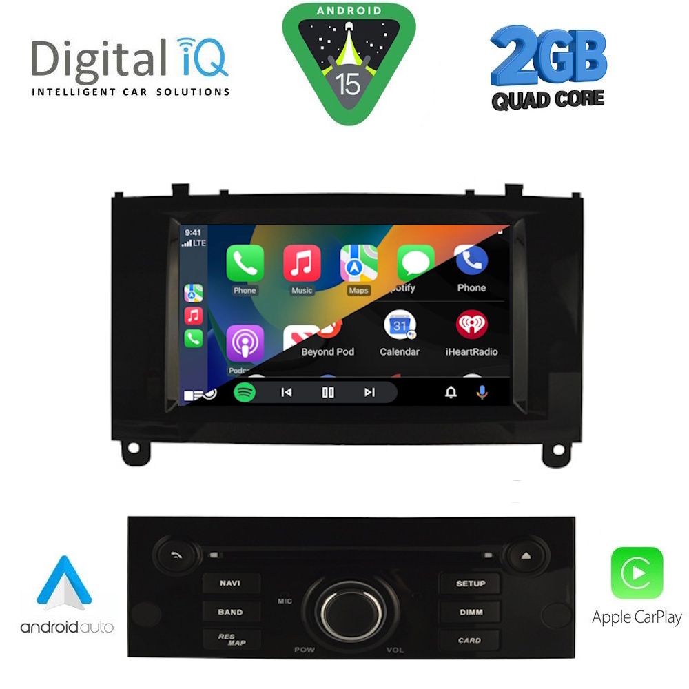 DIGITAL IQ MSD 088BL_CPA (7" DECK) MULTIMEDIA for PEUGEOT 407 mod. 2004-2011 DIGITAL IQ MSD 088BL_CPA (7" DECK) MULTIMEDIA for PEUGEOT 407 mod. 2004-2011