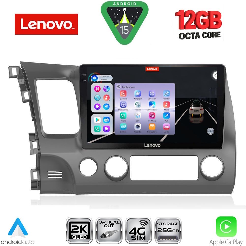 LENOVO SSZ 12188_CPA (10inc) MULTIMEDIA TABLET for HONDA CIVIC 4D mod. 2006-2012 LENOVO SSZ 12188_CPA (10inc) MULTIMEDIA TABLET for HONDA CIVIC 4D mod. 2006-2012