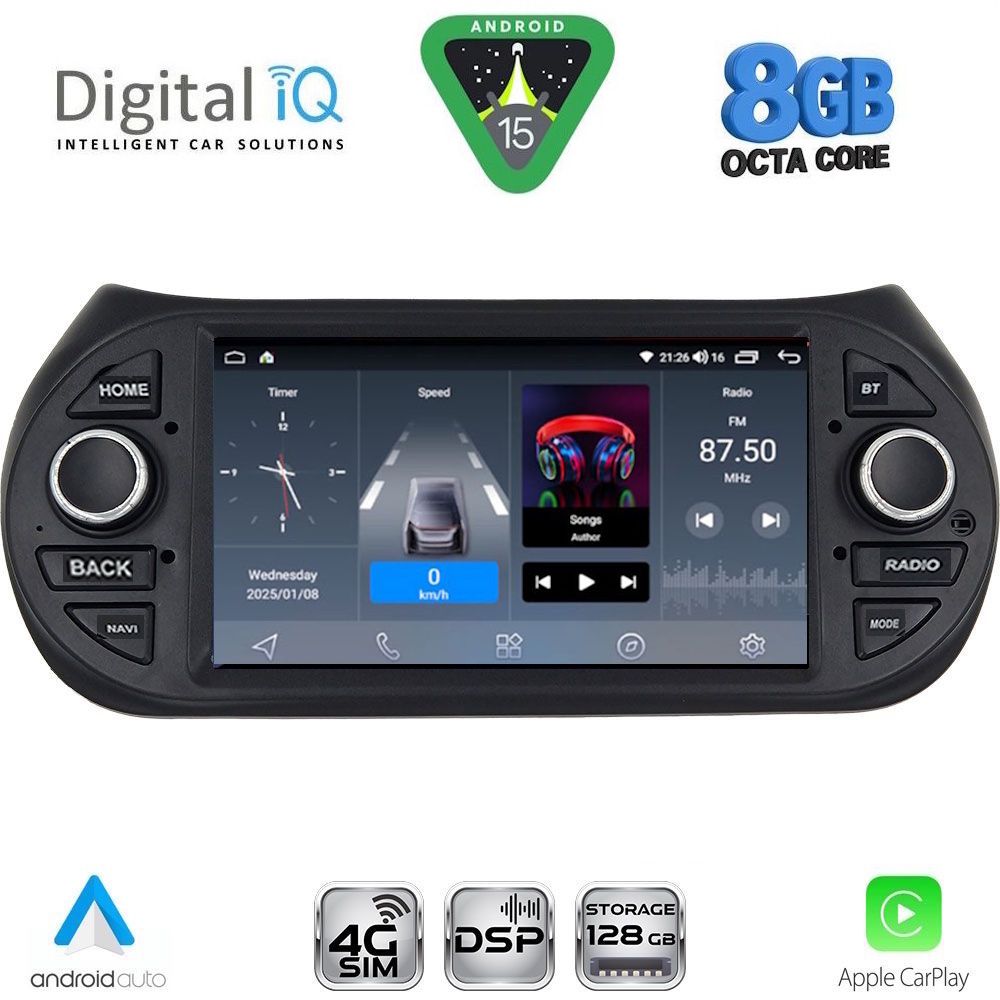 DIGITAL IQ BLM 592_CPA (7" DECK) MULTIMEDIA OEM for CT NEMO – FT FIORINO-QUBO – PG BIPPER mod. 2008-2018 DIGITAL IQ BLM 592_CPA (7" DECK) MULTIMEDIA OEM for CT NEMO – FT FIORINO-QUBO – PG BIPPER mod. 2008-2018