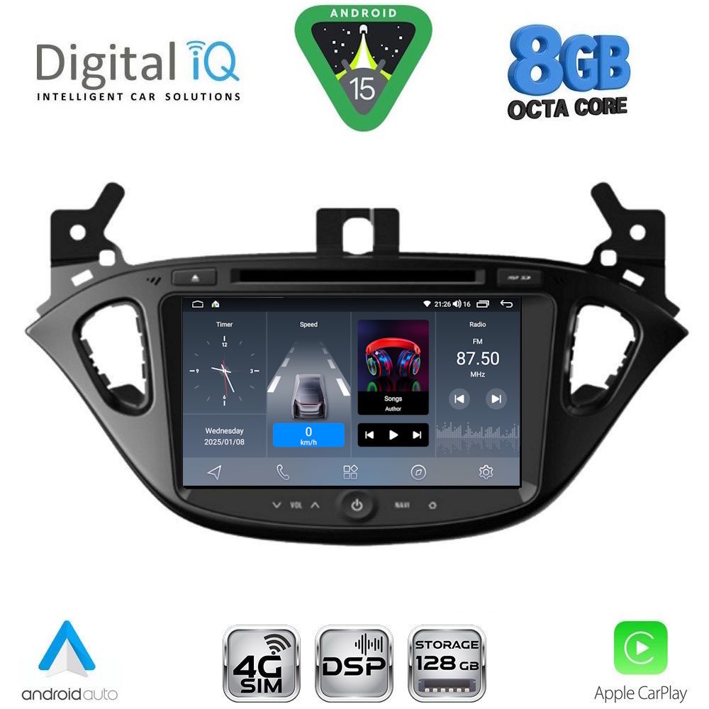 DIGITAL IQ BLM 721_CPA (8" DECK) MULTIMEDIA SYSTEM for OPEL ADAM – CORSA E mod. 2014-2021 DIGITAL IQ BLM 721_CPA (8" DECK) MULTIMEDIA SYSTEM for OPEL ADAM – CORSA E mod. 2014-2021