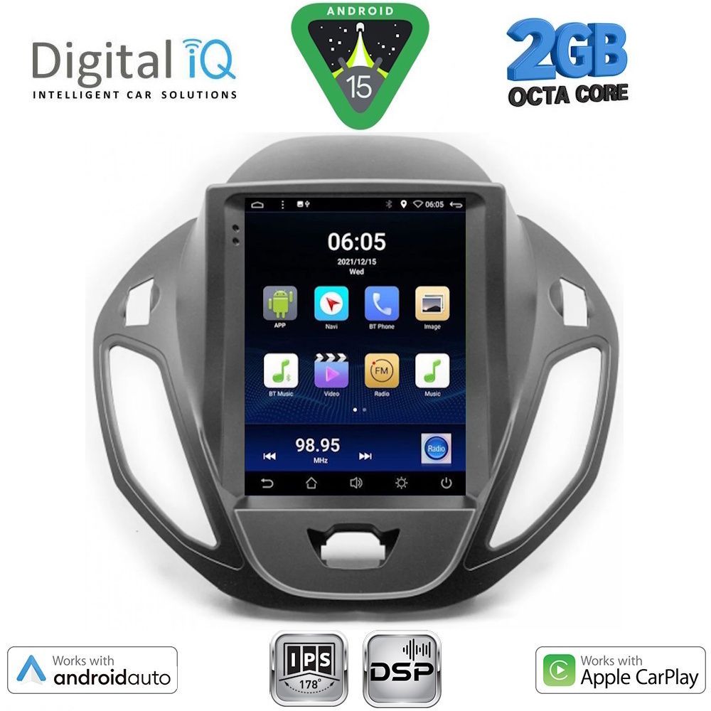 DIGITAL IQ BXF 5880_CPAA TESLA STYLE for FORD TOURNEO COURIER mod. 2014-2024 DIGITAL IQ BXF 5880_CPAA TESLA STYLE for FORD TOURNEO COURIER mod. 2014-2024