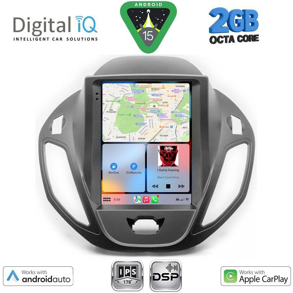 DIGITAL IQ BXF 5880_CPAA TESLA STYLE for FORD TOURNEO COURIER mod. 2014-2024 DIGITAL IQ BXF 5880_CPAA TESLA STYLE for FORD TOURNEO COURIER mod. 2014-2024