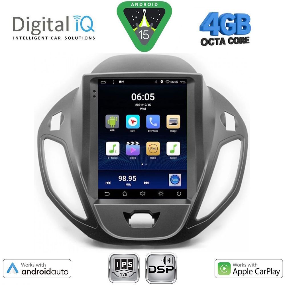 DIGITAL IQ BXF 6880_CPAA TESLA STYLE for FORD TOURNEO COURIER mod. 2014-2024 DIGITAL IQ BXF 6880_CPAA TESLA STYLE for FORD TOURNEO COURIER mod. 2014-2024