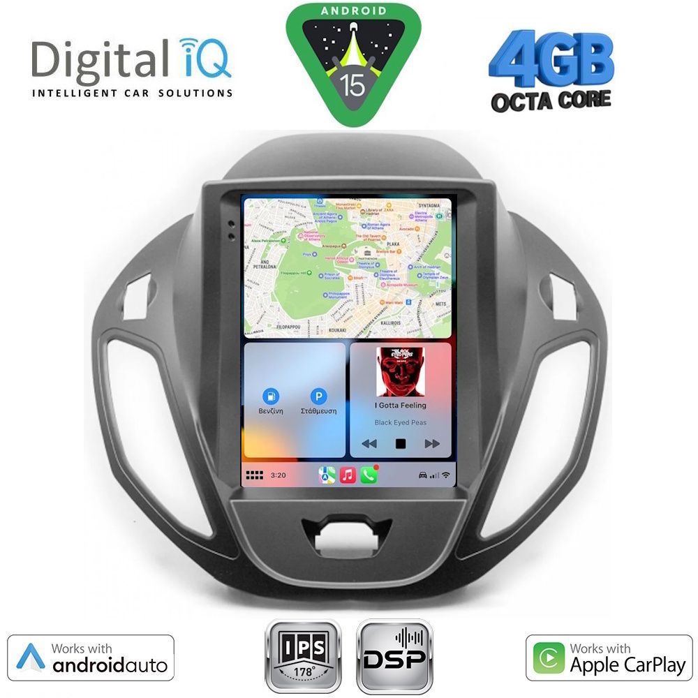 DIGITAL IQ BXF 6880_CPAA TESLA STYLE for FORD TOURNEO COURIER mod. 2014-2024 DIGITAL IQ BXF 6880_CPAA TESLA STYLE for FORD TOURNEO COURIER mod. 2014-2024