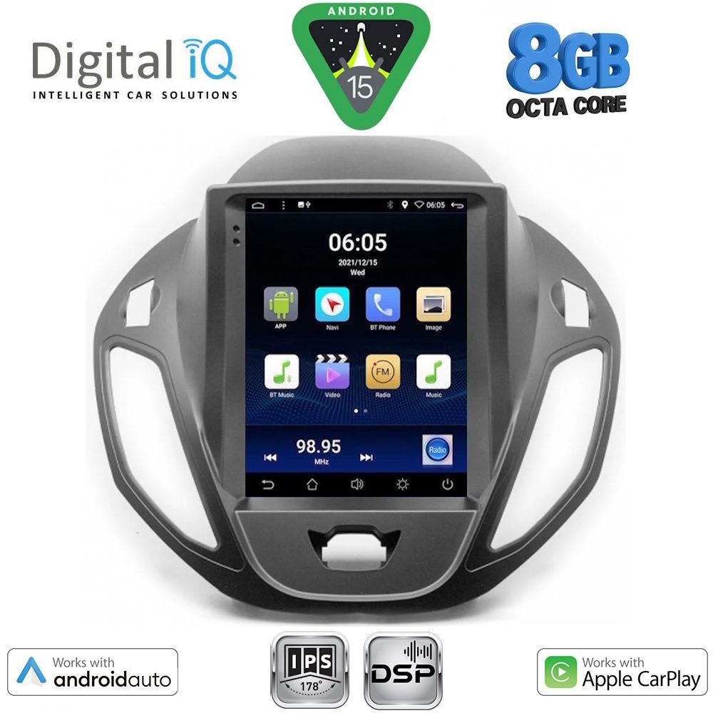 DIGITAL IQ BXF 7880_CPAA TESLA STYLE for FORD TOURNEO COURIER mod. 2014-2024 DIGITAL IQ BXF 7880_CPAA TESLA STYLE for FORD TOURNEO COURIER mod. 2014-2024
