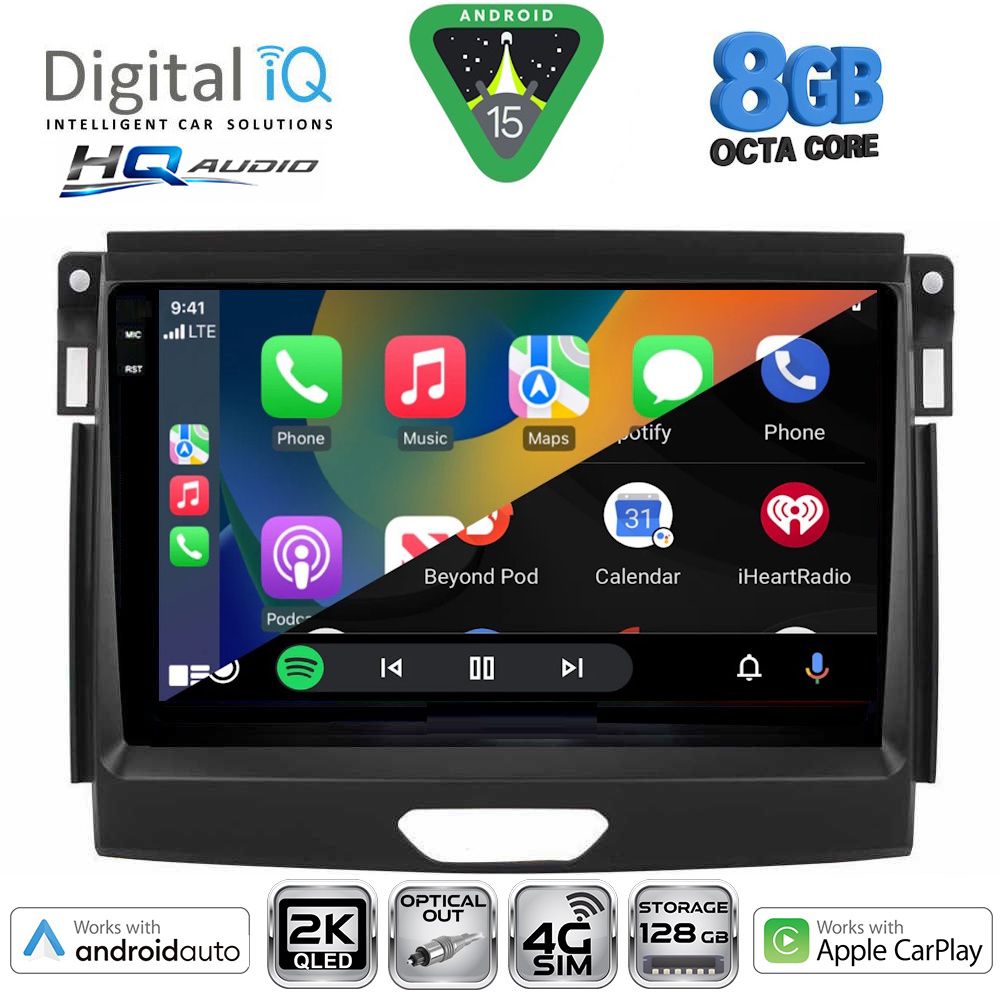 DIGITAL IQ BXK 20172B_CPAA (9inc) MULTIMEDIA TABLET for FORD RANGER mod. 2015-2018 DIGITAL IQ BXK 20172B_CPAA (9inc) MULTIMEDIA TABLET for FORD RANGER mod. 2015-2018
