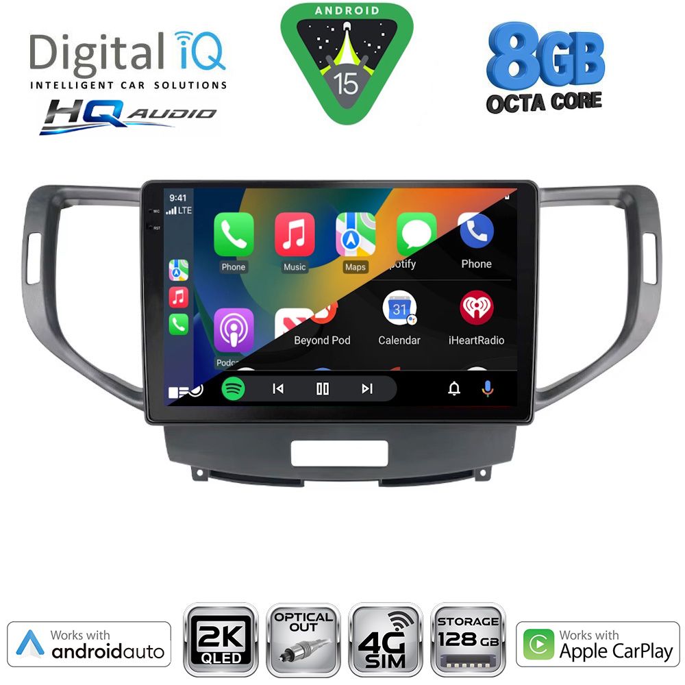 DIGITAL IQ BXK 20183_CPAA (9inc) MULTIMEDIA TABLET for HONDA ACCORD mod. 2008-2013 DIGITAL IQ BXK 20183_CPAA (9inc) MULTIMEDIA TABLET for HONDA ACCORD mod. 2008-2013