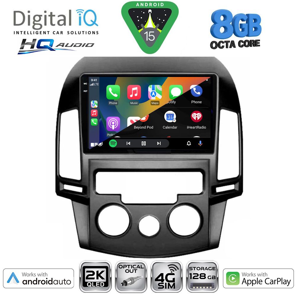 DIGITAL IQ BXK 20231_CPAA A/C (9inc) MULTIMEDIA TABLET for HYUNDAI i30 mod. 2007-2012 DIGITAL IQ BXK 20231_CPAA A/C (9inc) MULTIMEDIA TABLET for HYUNDAI i30 mod. 2007-2012