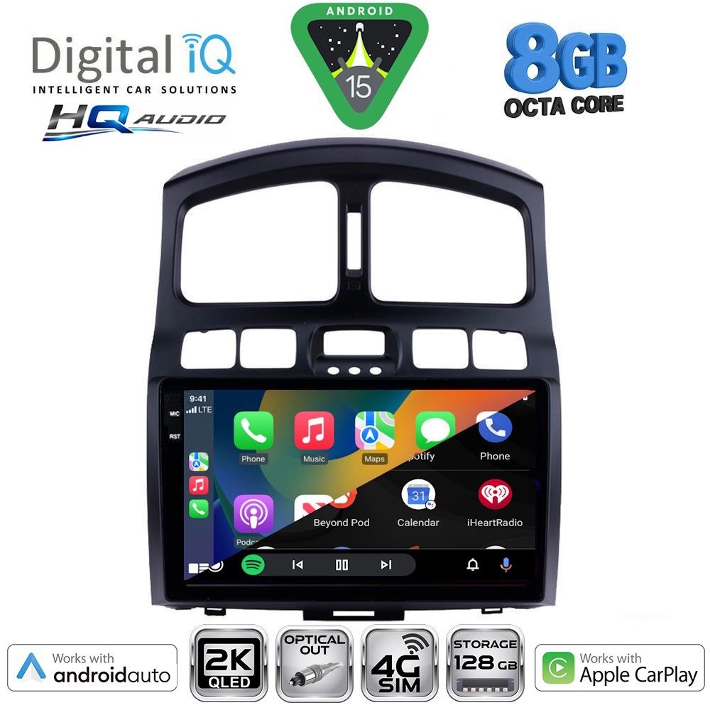 DIGITAL IQ BXK 20236_CPAA (9inc) MULTIMEDIA TABLET for HYUNDAI SANTA FE mod. 2003-2006 DIGITAL IQ BXK 20236_CPAA (9inc) MULTIMEDIA TABLET for HYUNDAI SANTA FE mod. 2003-2006