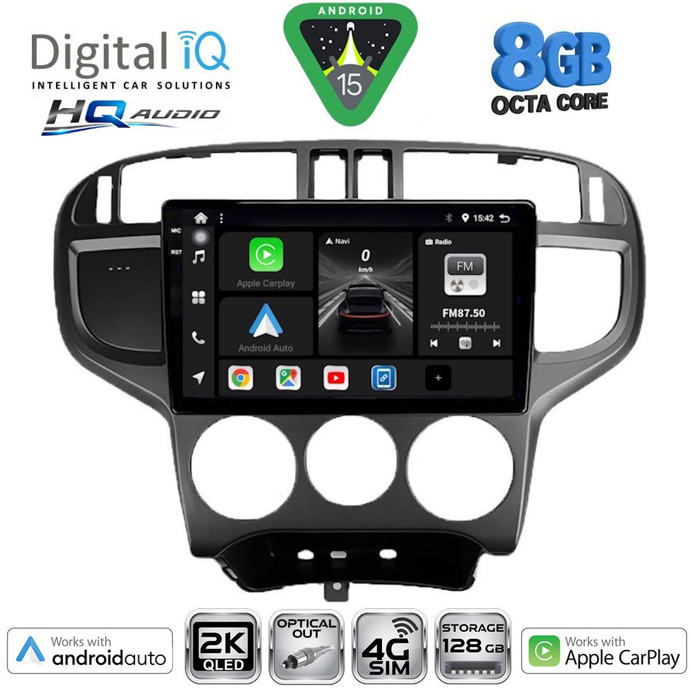 DIGITAL IQ BXK 20240_CPAA (9inc) MULTIMEDIA TABLET for HYUNDAI MATRIX mod. 2001-2010 DIGITAL IQ BXK 20240_CPAA (9inc) MULTIMEDIA TABLET for HYUNDAI MATRIX mod. 2001-2010