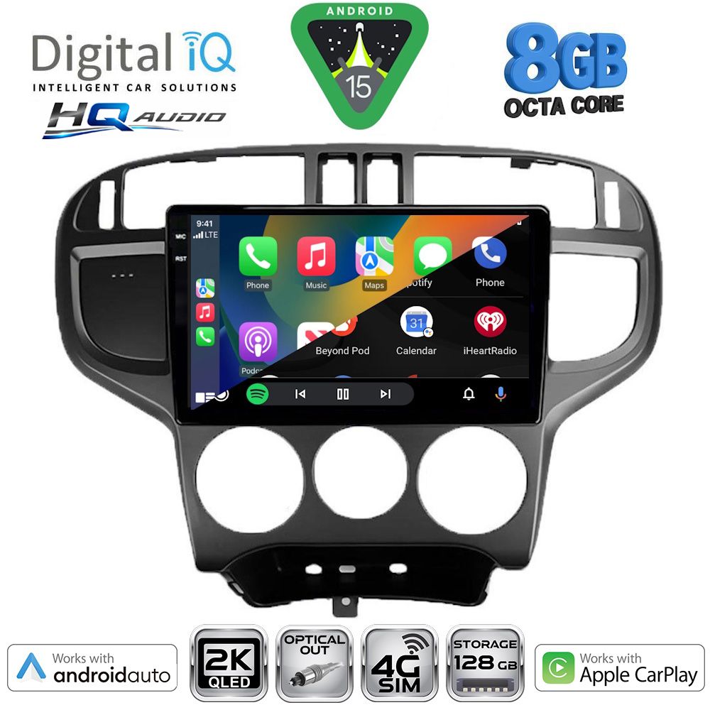 DIGITAL IQ BXK 20240_CPAA (9inc) MULTIMEDIA TABLET for HYUNDAI MATRIX mod. 2001-2010 DIGITAL IQ BXK 20240_CPAA (9inc) MULTIMEDIA TABLET for HYUNDAI MATRIX mod. 2001-2010