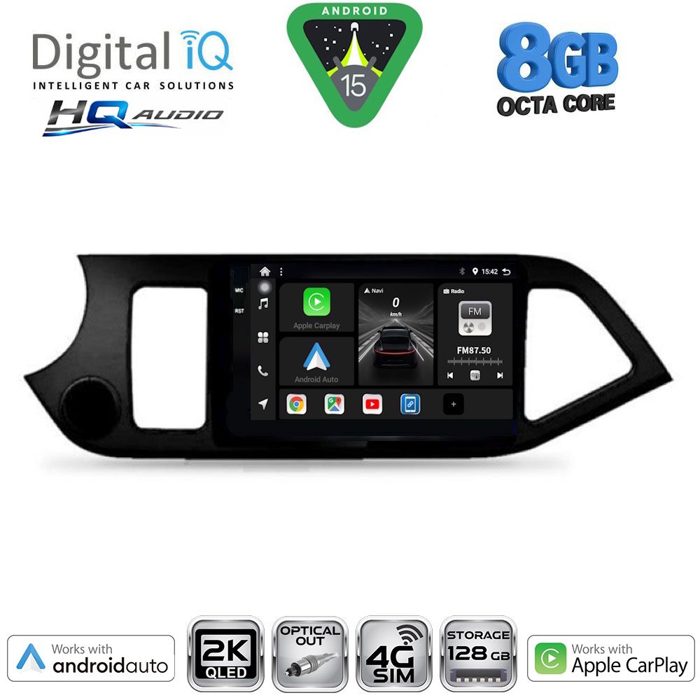 DIGITAL IQ BXK 20308_CPAA (9inc) MULTIMEDIA TABLET for KIA PICANTO mod. 2011-2017 DIGITAL IQ BXK 20308_CPAA (9inc) MULTIMEDIA TABLET for KIA PICANTO mod. 2011-2017