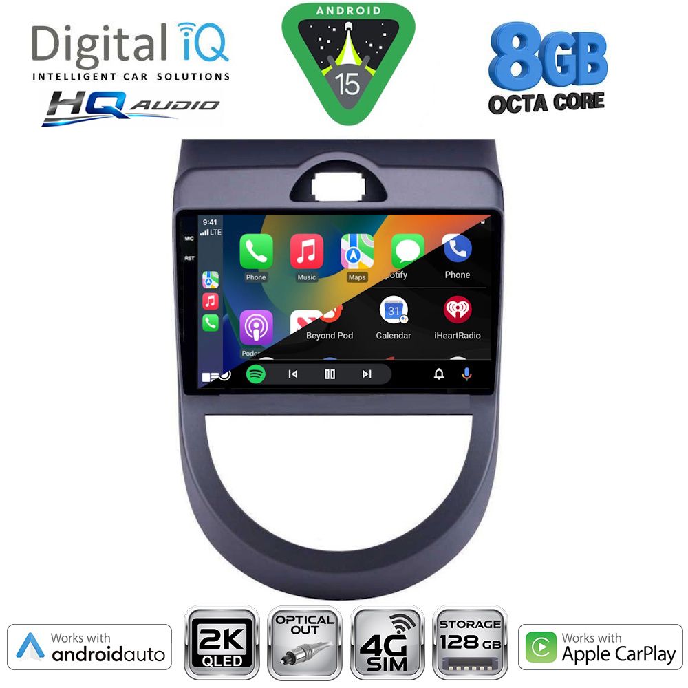 DIGITAL IQ BXK 20320_CPAA (9inc) MULTIMEDIA TABLET for KIA SOUL mod. 2008-2013 DIGITAL IQ BXK 20320_CPAA (9inc) MULTIMEDIA TABLET for KIA SOUL mod. 2008-2013