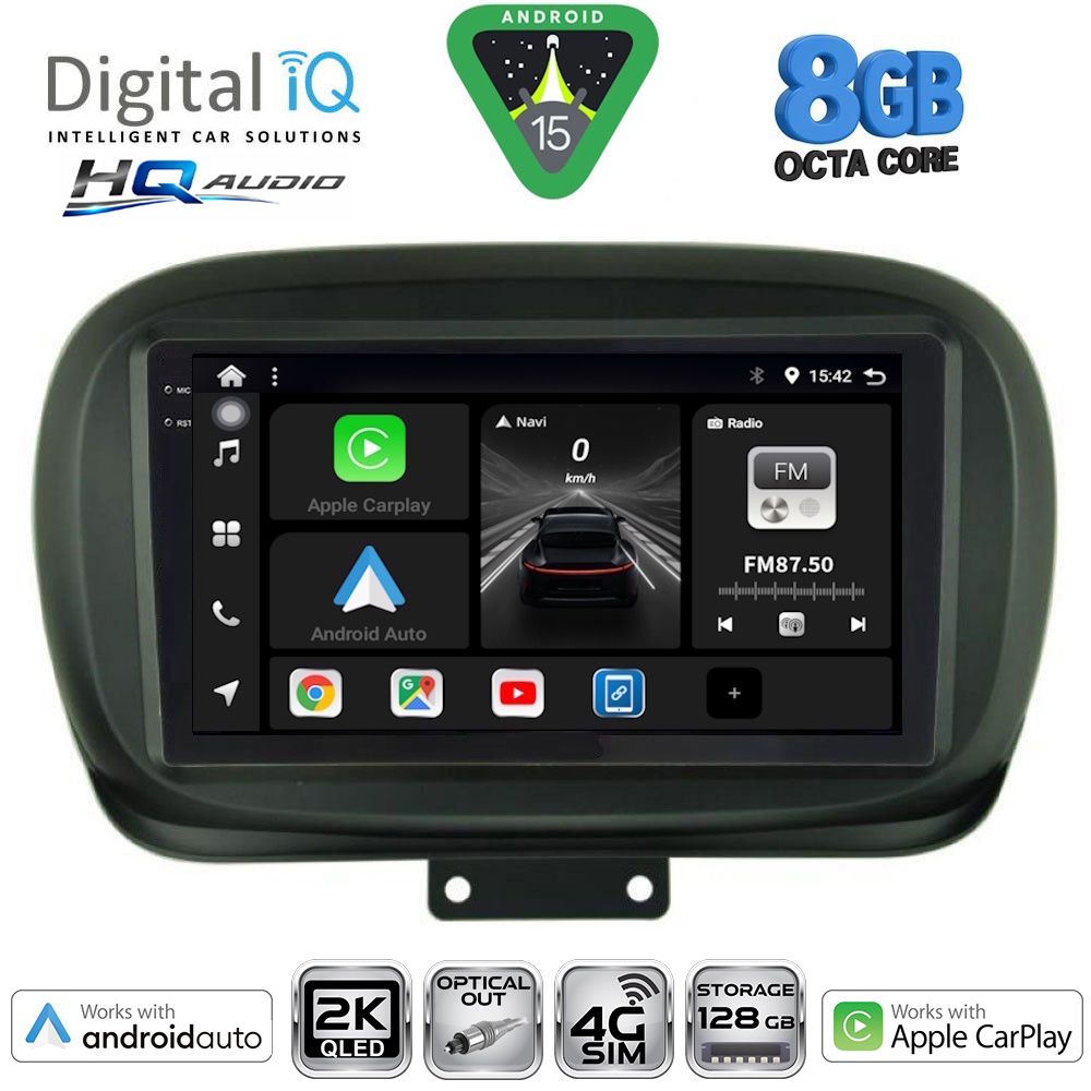 DIGITAL IQ BXK 20134_CPAA (9inc) MULTIMEDIA TABLET for FIAT 500Χ mod. 2014-2024 DIGITAL IQ BXK 20134_CPAA (9inc) MULTIMEDIA TABLET for FIAT 500Χ mod. 2014-2024