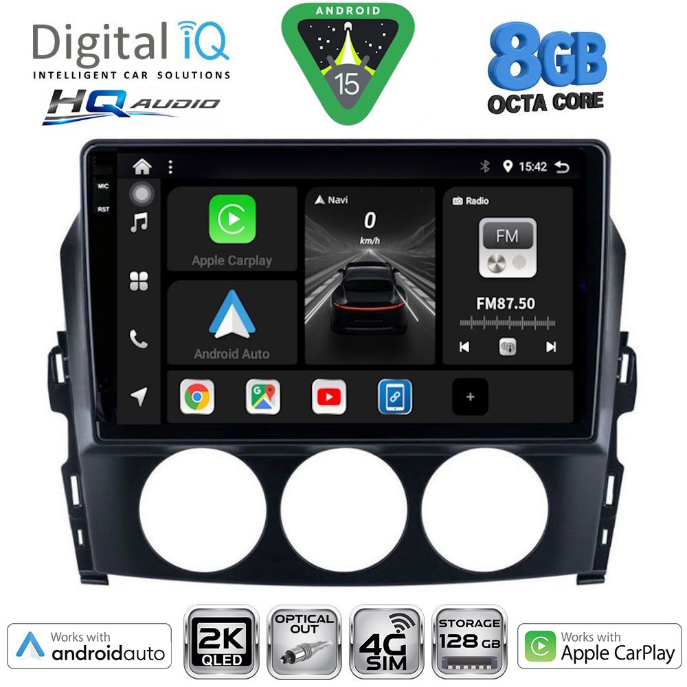 DIGITAL IQ BXK 20392_CPAA (9inc) MULTIMEDIA TABLET for MAZDA MX5 mod. 2005-2015 DIGITAL IQ BXK 20392_CPAA (9inc) MULTIMEDIA TABLET for MAZDA MX5 mod. 2005-2015