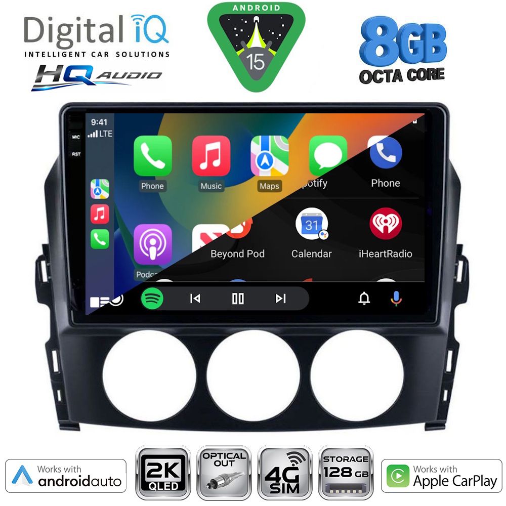 DIGITAL IQ BXK 20392_CPAA (9inc) MULTIMEDIA TABLET for MAZDA MX5 mod. 2005-2015 DIGITAL IQ BXK 20392_CPAA (9inc) MULTIMEDIA TABLET for MAZDA MX5 mod. 2005-2015