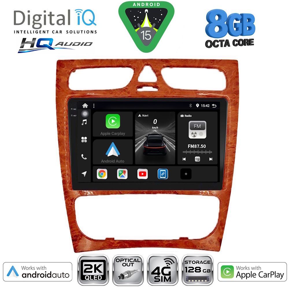 DIGITAL IQ BXK 20402CH_CPAA (9inc) MULTIMEDIA TABLET for MERCEDES C (W203) mod. 1999-2004 DIGITAL IQ BXK 20402CH_CPAA (9inc) MULTIMEDIA TABLET for MERCEDES C (W203) mod. 1999-2004