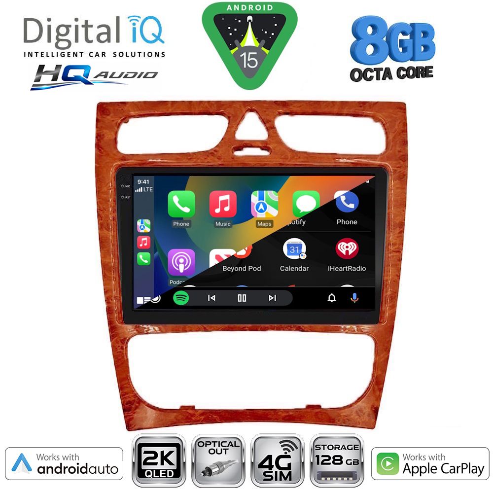 DIGITAL IQ BXK 20402CH_CPAA (9inc) MULTIMEDIA TABLET for MERCEDES C (W203) mod. 1999-2004 DIGITAL IQ BXK 20402CH_CPAA (9inc) MULTIMEDIA TABLET for MERCEDES C (W203) mod. 1999-2004
