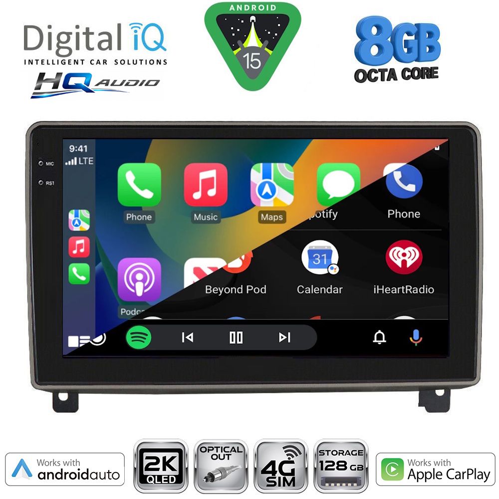 DIGITAL IQ BXK 20517_CPAA (9inc) MULTIMEDIA TABLET for PEUGEOT 407 mod. 2004-2011 DIGITAL IQ BXK 20517_CPAA (9inc) MULTIMEDIA TABLET for PEUGEOT 407 mod. 2004-2011