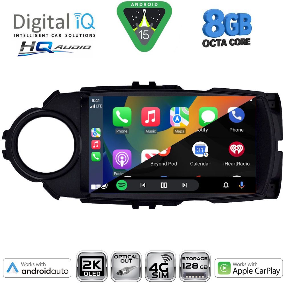 DIGITAL IQ BXK 20737FL_CPAA (9inc) MULTIMEDIA TABLET for TOYOTA YARIS mod. 2015-2020 DIGITAL IQ BXK 20737FL_CPAA (9inc) MULTIMEDIA TABLET for TOYOTA YARIS mod. 2015-2020