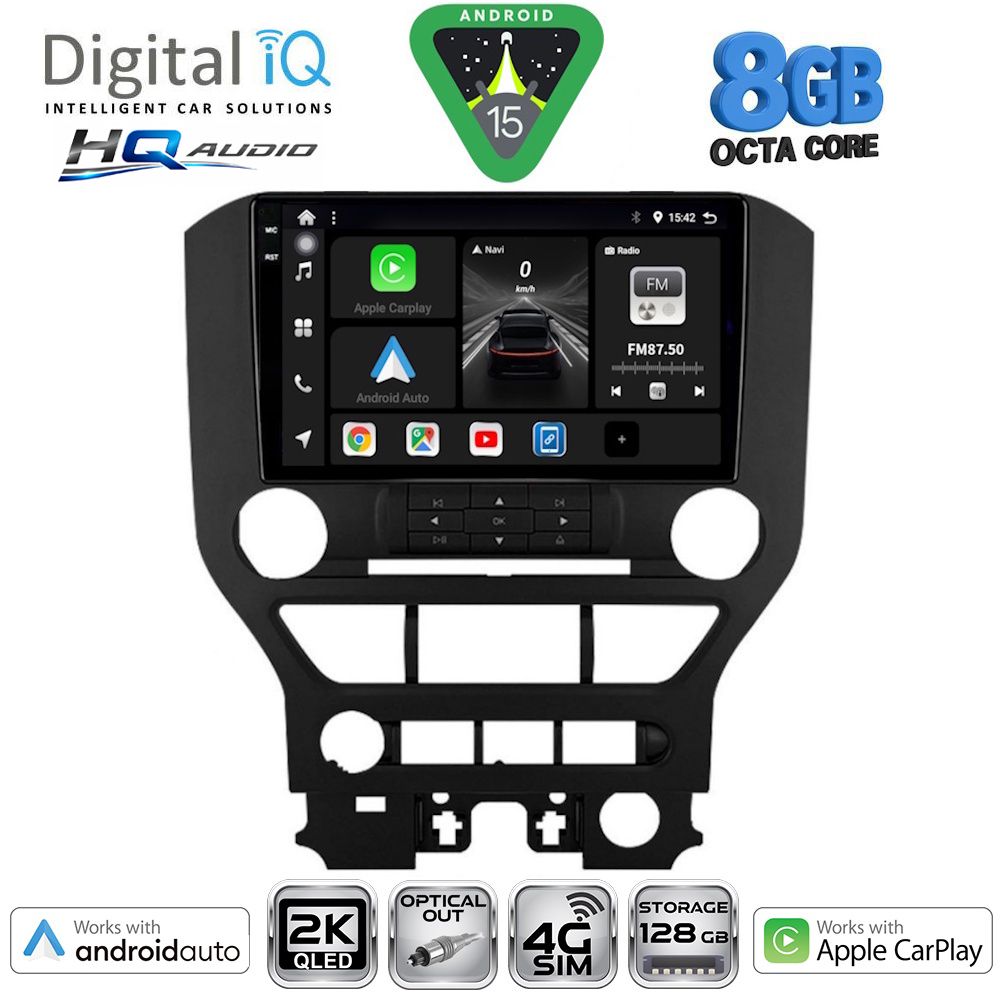 DIGITAL IQ BXK 20166_CPAA 3BUT (9inc) MULTIMEDIA TABLET for FORD MUSTANG mod. 2015-2020 DIGITAL IQ BXK 20166_CPAA 3BUT (9inc) MULTIMEDIA TABLET for FORD MUSTANG mod. 2015-2020