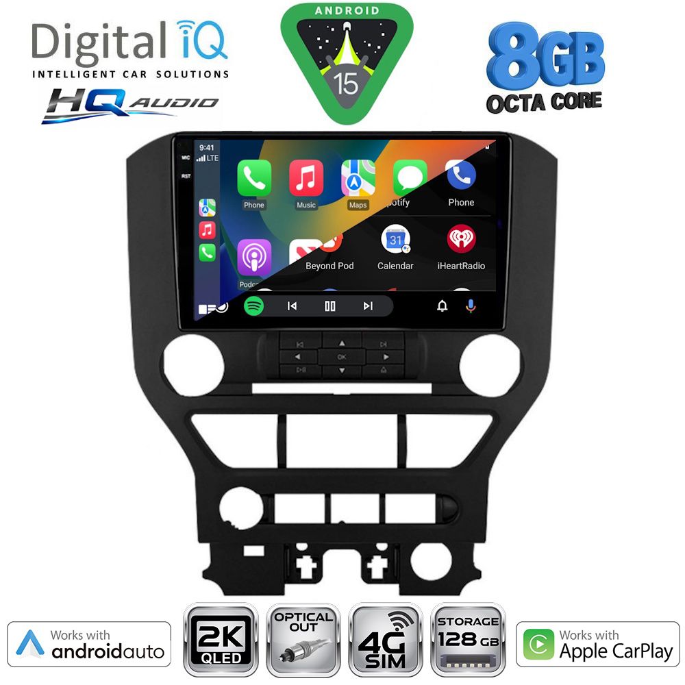 DIGITAL IQ BXK 20166_CPAA 3BUT (9inc) MULTIMEDIA TABLET for FORD MUSTANG mod. 2015-2020 DIGITAL IQ BXK 20166_CPAA 3BUT (9inc) MULTIMEDIA TABLET for FORD MUSTANG mod. 2015-2020