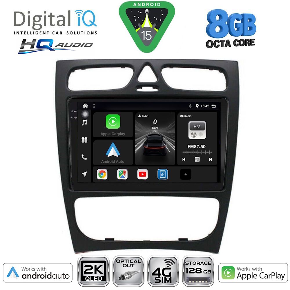 DIGITAL IQ BXK 20402_CPAA (9inc) MULTIMEDIA TABLET for MERCEDES C (W203) mod. 1999-2004 DIGITAL IQ BXK 20402_CPAA (9inc) MULTIMEDIA TABLET for MERCEDES C (W203) mod. 1999-2004
