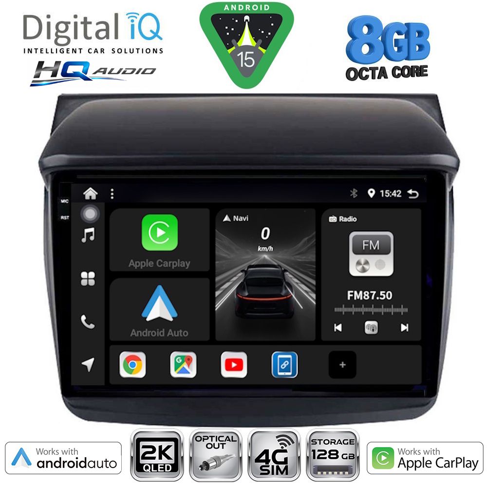 DIGITAL IQ BXK 20436_CPAA (9inc) MULTIMEDIA TABLET for MITSUBISHI L200 mod. 2006-2015 DIGITAL IQ BXK 20436_CPAA (9inc) MULTIMEDIA TABLET for MITSUBISHI L200 mod. 2006-2015