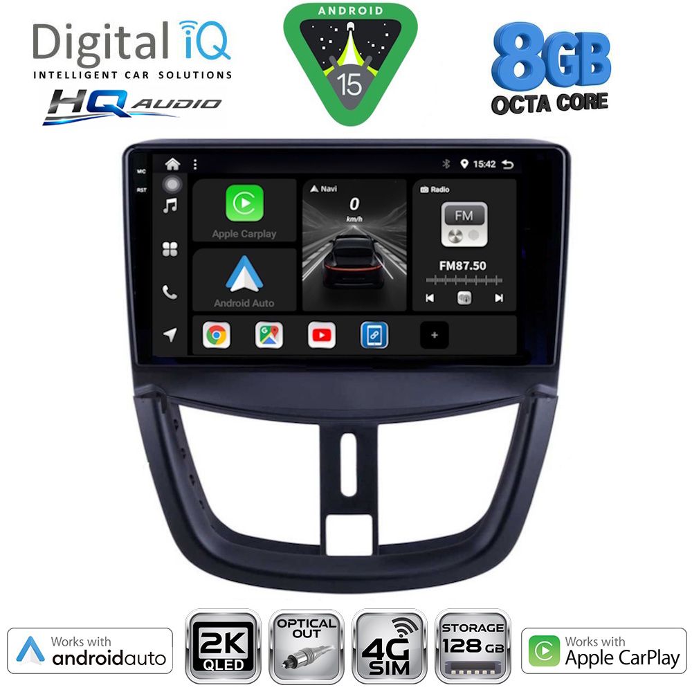 DIGITAL IQ BXK 20507_CPAA (9inc) MULTIMEDIA TABLET for PEUGEOT 207 mod. 2007-2014 DIGITAL IQ BXK 20507_CPAA (9inc) MULTIMEDIA TABLET for PEUGEOT 207 mod. 2007-2014
