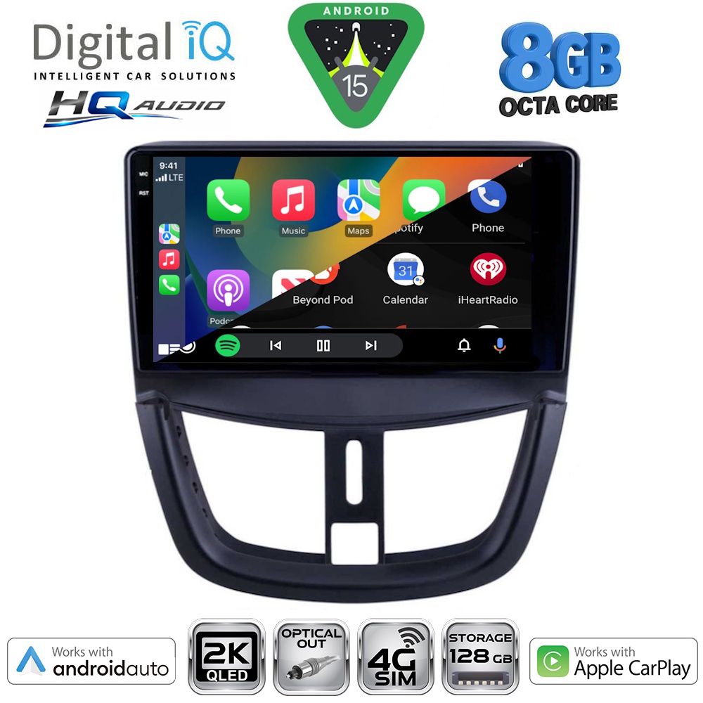 DIGITAL IQ BXK 20507_CPAA (9inc) MULTIMEDIA TABLET for PEUGEOT 207 mod. 2007-2014 DIGITAL IQ BXK 20507_CPAA (9inc) MULTIMEDIA TABLET for PEUGEOT 207 mod. 2007-2014