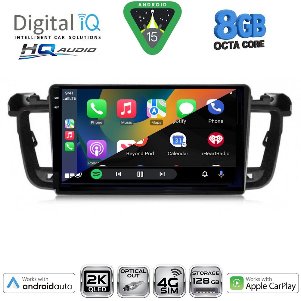 DIGITAL IQ BXK 20518_CPAA (9inc) MULTIMEDIA TABLET for PEUGEOT 508 mod. 2010-2016 DIGITAL IQ BXK 20518_CPAA (9inc) MULTIMEDIA TABLET for PEUGEOT 508 mod. 2010-2016