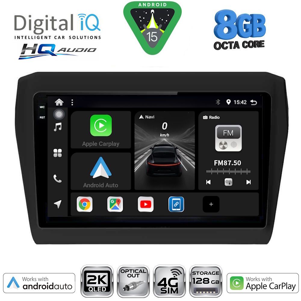 DIGITAL IQ BXK 20686_CPAA (9inc) MULTIMEDIA TABLET for SUZUKI SWIFT mod. 2017-2023 DIGITAL IQ BXK 20686_CPAA (9inc) MULTIMEDIA TABLET for SUZUKI SWIFT mod. 2017-2023