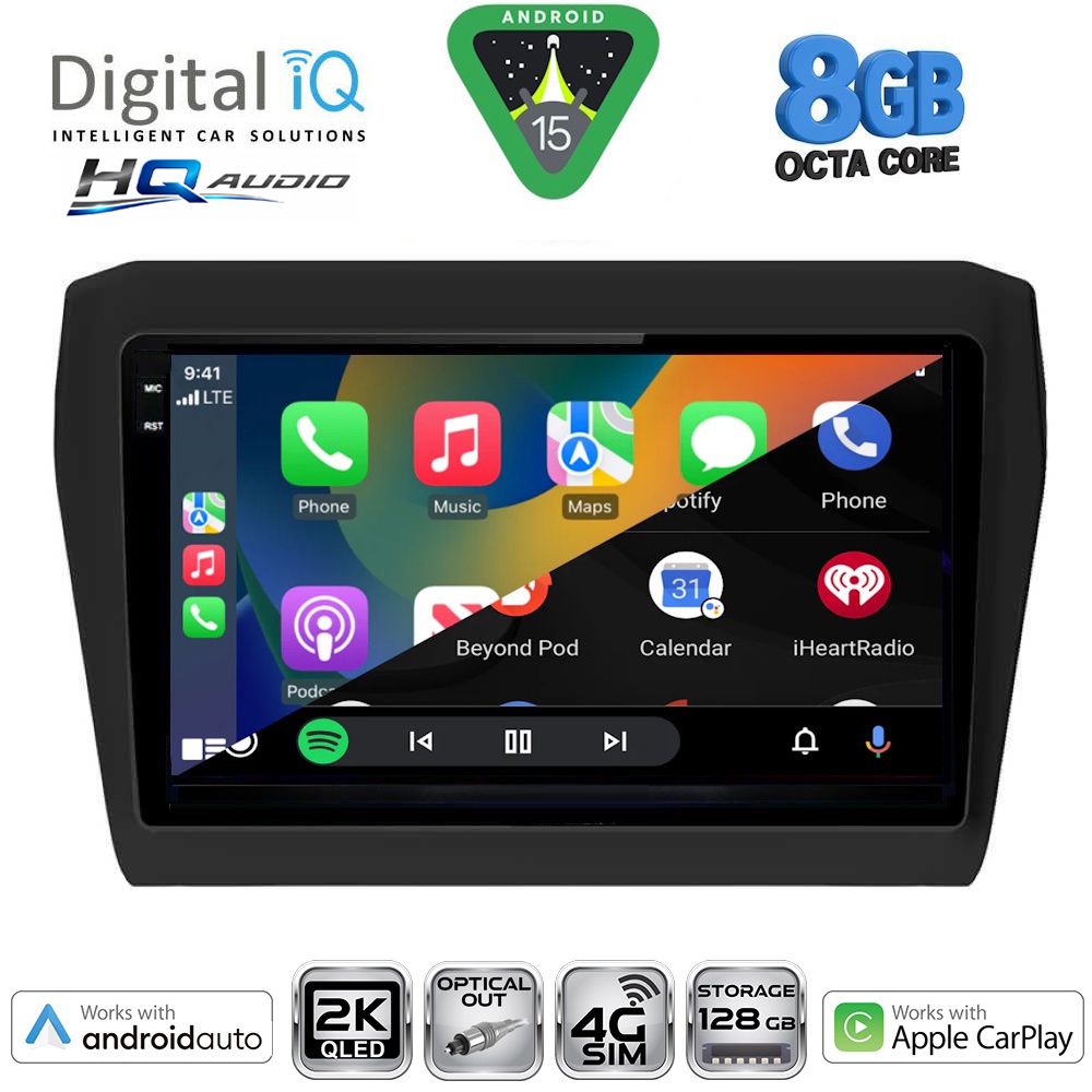 DIGITAL IQ BXK 20686_CPAA (9inc) MULTIMEDIA TABLET for SUZUKI SWIFT mod. 2017-2023 DIGITAL IQ BXK 20686_CPAA (9inc) MULTIMEDIA TABLET for SUZUKI SWIFT mod. 2017-2023