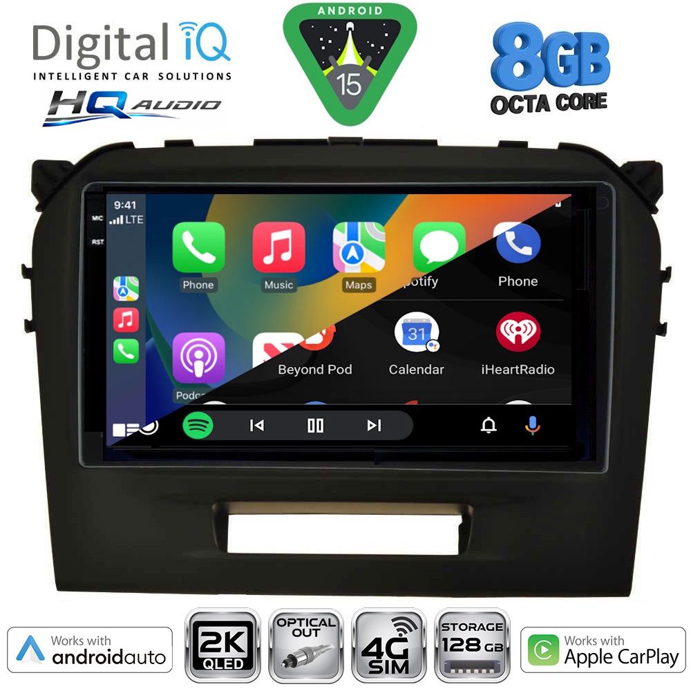 DIGITAL IQ BXK 20697BL_CPAA (9inc) MULTIMEDIA TABLET for SUZUKI VITARA mod. 2016-2025 (BLACK) DIGITAL IQ BXK 20697BL_CPAA (9inc) MULTIMEDIA TABLET for SUZUKI VITARA mod. 2016-2025 (BLACK)