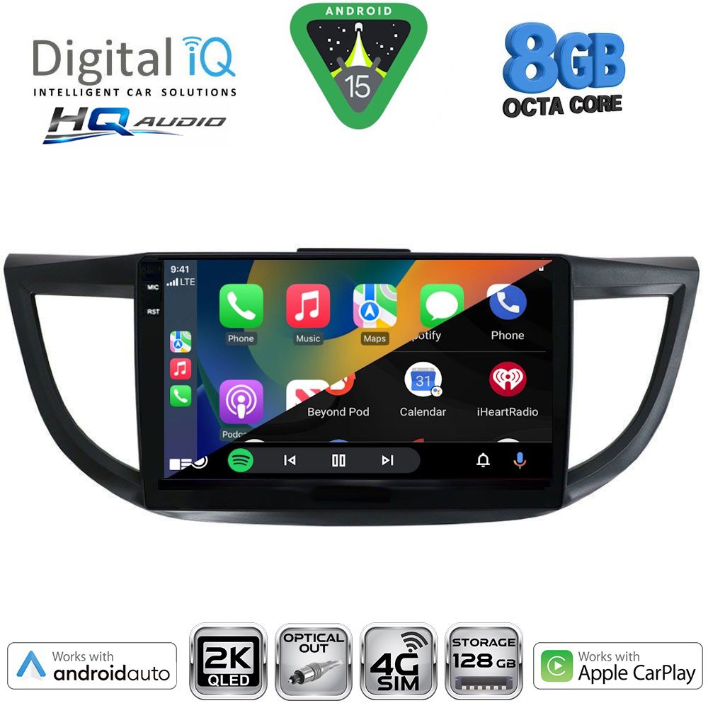DIGITAL IQ BXK 20198_CPAA (10inc) MULTIMEDIA TABLET for HONDA CRV mod. 2013-2017 DIGITAL IQ BXK 20198_CPAA (10inc) MULTIMEDIA TABLET for HONDA CRV mod. 2013-2017