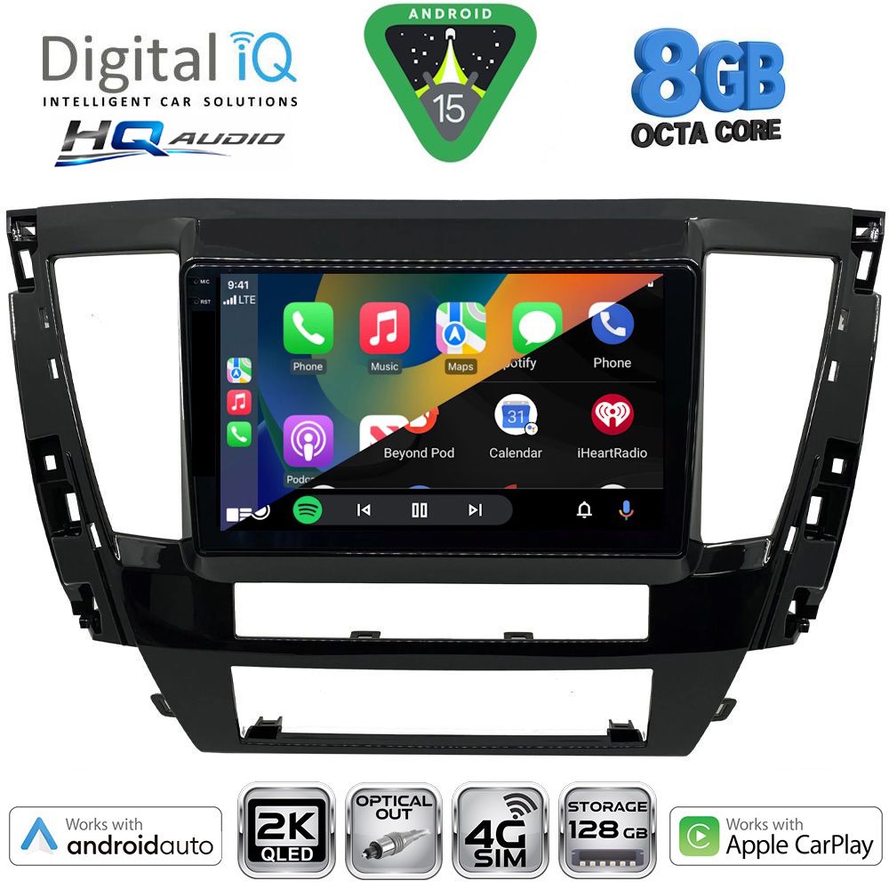 DIGITAL IQ BXK 20447S_CPAA (9inc) MULTIMEDIA TABLET for MITSUBISHI PAJERO SPORT mod. 2020-2026 DIGITAL IQ BXK 20447S_CPAA (9inc) MULTIMEDIA TABLET for MITSUBISHI PAJERO SPORT mod. 2020-2026