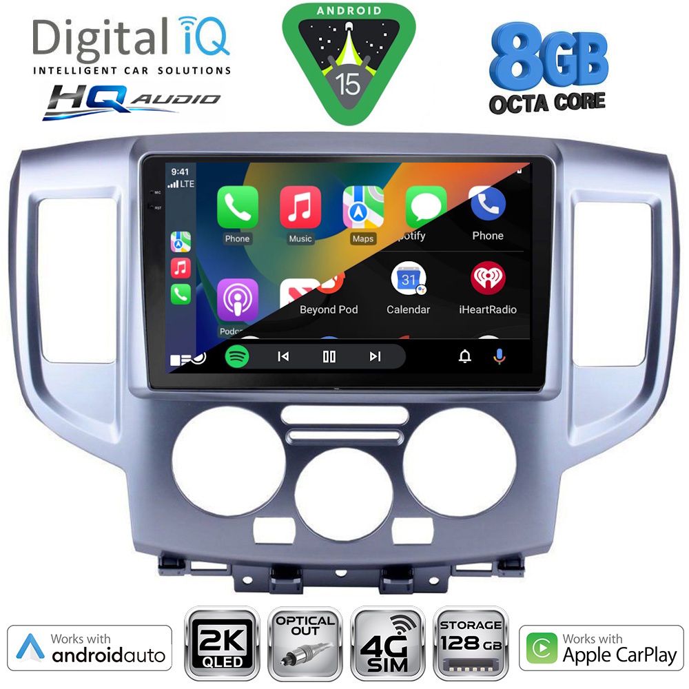 DIGITAL IQ BXK 20458SL_CPAA (9inc) MULTIMEDIA TABLET for NISSAN NV 200 mod. 2009-2020 (SILVER) DIGITAL IQ BXK 20458SL_CPAA (9inc) MULTIMEDIA TABLET for NISSAN NV 200 mod. 2009-2020 (SILVER)