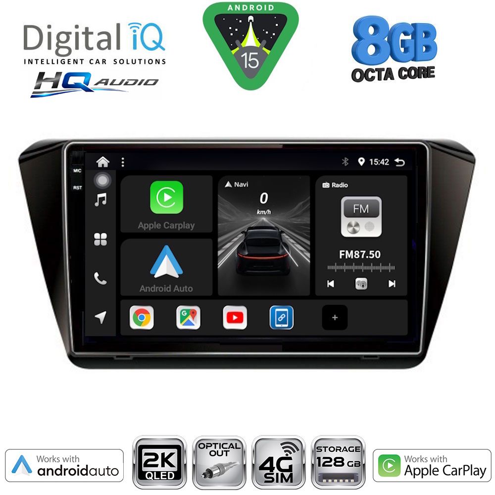 DIGITAL IQ BXK 20605_CPAA (10inc) MULTIMEDIA TABLET for SKODA SUPERB mod. 2015-2023 DIGITAL IQ BXK 20605_CPAA (10inc) MULTIMEDIA TABLET for SKODA SUPERB mod. 2015-2023