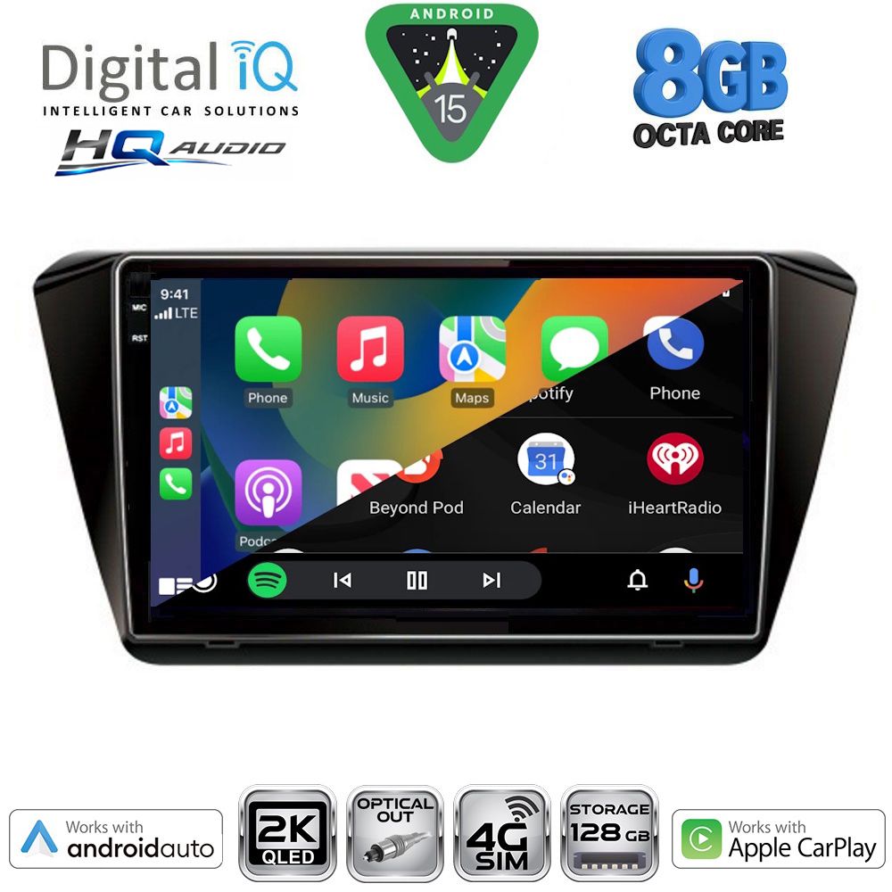 DIGITAL IQ BXK 20605_CPAA (10inc) MULTIMEDIA TABLET for SKODA SUPERB mod. 2015-2023 DIGITAL IQ BXK 20605_CPAA (10inc) MULTIMEDIA TABLET for SKODA SUPERB mod. 2015-2023